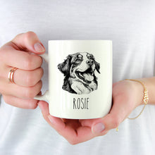 Load image into Gallery viewer, Personalized Dog Mug 100+ Breeds in Black and White