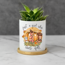 Load image into Gallery viewer, Funny ,Autumn, Fall Birthday Gift, Autumn Decor, Thanksgiving Gift, Planters - Just A Girl Who Loves Fall Planter (FS)