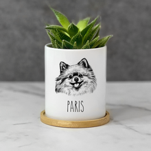 Load image into Gallery viewer, Personalized Dog Planter - Black and white