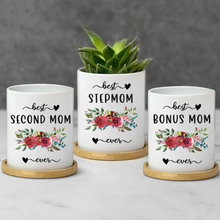 Load image into Gallery viewer, Best Mom Ever, Grandma Ceramic Planter for Table Decor - Best Mom Ever (FS)