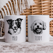 Load image into Gallery viewer, Personalized Dog Planter - Black and white