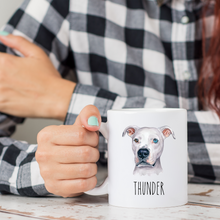 Load image into Gallery viewer, American Pitt Bull Dog Face Personalized Coffee Mug