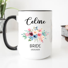 Load image into Gallery viewer, Personalized Bride Mug Floral