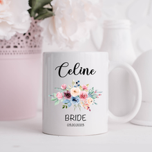 Load image into Gallery viewer, Personalized Bride Mug Floral