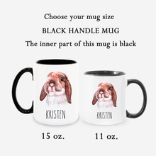 Load image into Gallery viewer, Brown Bunny Rabbit Personalized Coffee Mug