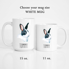 Load image into Gallery viewer, Gray Bunny Rabbit Personalized Coffee Mug