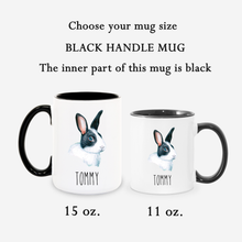 Load image into Gallery viewer, Gray Bunny Rabbit Personalized Coffee Mug