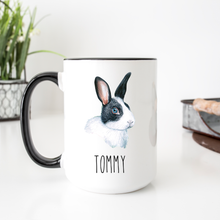 Load image into Gallery viewer, Gray Bunny Rabbit Personalized Coffee Mug