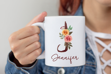 Load image into Gallery viewer, Personalized Name Alphabet Coffee Mug A-Z