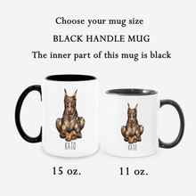 Load image into Gallery viewer, Brown Red Doberman Dog Personalized Coffee Mug