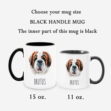 Load image into Gallery viewer, Saint Bernard Dog Face Personalized Coffee Mug