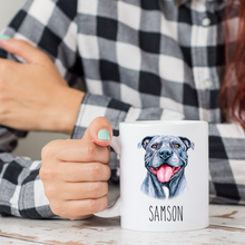 Load image into Gallery viewer, Staffordshire Bull Terrier Dog Personalized Coffee Mug