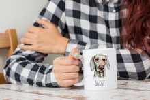 Load image into Gallery viewer, Weimaraner Dog Face Personalized Coffee Mug
