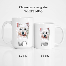 Load image into Gallery viewer, West Highland White Terrier Dog Face Personalized Coffee Mug