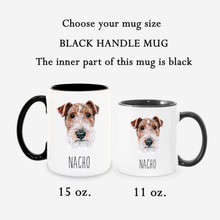 Load image into Gallery viewer, Wire Fox Terrier Dog Face Personalized Coffee Mug