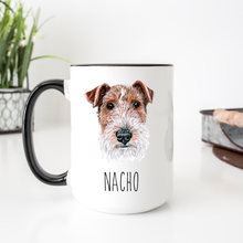 Load image into Gallery viewer, Wire Fox Terrier Dog Face Personalized Coffee Mug