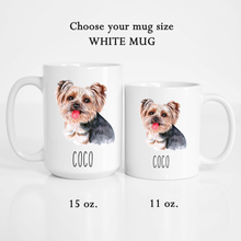 Load image into Gallery viewer, Yorkshire Terrier yorkie Dog Face Personalized Coffee Mug