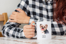 Load image into Gallery viewer, Yorkshire Terrier yorkie Dog Face Personalized Coffee Mug