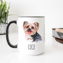 Load image into Gallery viewer, Yorkshire Terrier yorkie Dog Face Personalized Coffee Mug