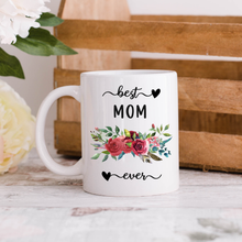 Load image into Gallery viewer, Best Mom Ever Red Floral Mug