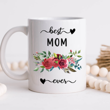 Load image into Gallery viewer, Best Mom Ever Red Floral Mug