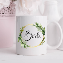Load image into Gallery viewer, Bride Mug Greenery Wreath