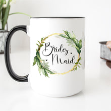 Load image into Gallery viewer, Bridesmaid Mug Greenery Wreath