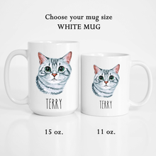 Load image into Gallery viewer, American Shorthair Gray Tabby Cat Personalized Coffee Mug