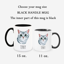 Load image into Gallery viewer, American Shorthair Gray Tabby Cat Personalized Coffee Mug
