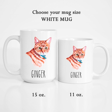 Load image into Gallery viewer, Orange Tabby Cat Personalized Coffee Mug