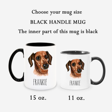 Load image into Gallery viewer, Dachshund Dog Face Personalized Coffee Mug