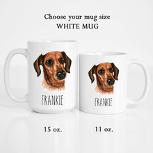 Load image into Gallery viewer, Dachshund Dog Face Personalized Coffee Mug