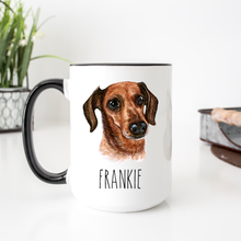 Load image into Gallery viewer, Dachshund Dog Face Personalized Coffee Mug