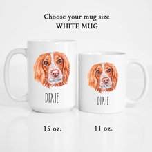 Load image into Gallery viewer, English springer spaniel Dog Face Personalized Coffee Mug