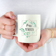 Load image into Gallery viewer, Personalized Mrs Mug Gold Frame