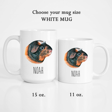 Load image into Gallery viewer, Brown and Black Guinea Pig Personalized Mug
