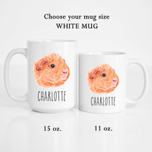 Load image into Gallery viewer, Orange Guinea Pig Personalized Pet Mug