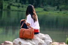 Load image into Gallery viewer, Tan Leather Travel Bag