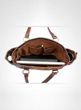 Load image into Gallery viewer, Brown Large Leather Tote Bag