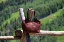 Load image into Gallery viewer, Brown Medium Size Leather Tote Bag