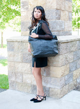 Load image into Gallery viewer, Black Large Leather Tote Bag