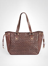 Load image into Gallery viewer, Brown Large Leather Tote Bag