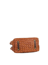 Load image into Gallery viewer, Tan Hand Woven Leather Bag Two Toned
