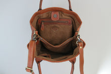 Load image into Gallery viewer, Tan Hand Woven Leather Bag Small Size