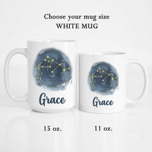 Load image into Gallery viewer, Aquarius Personalized Name - Zodiac Constellation Mug