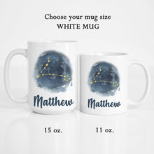 Load image into Gallery viewer, Pisces Personalized Name Zodiac Constellation Mug