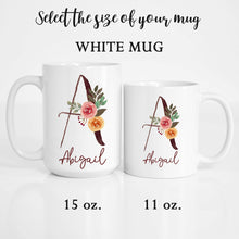 Load image into Gallery viewer, Personalized Name Alphabet Coffee Mug A-Z