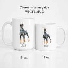 Load image into Gallery viewer, Doberman Dog Personalized Coffee Mug