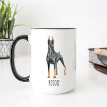 Load image into Gallery viewer, Doberman Dog Personalized Coffee Mug