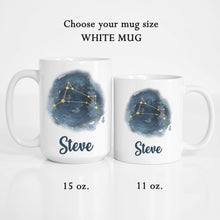 Load image into Gallery viewer, Aries Personalized Name - Zodiac Constellation Mug